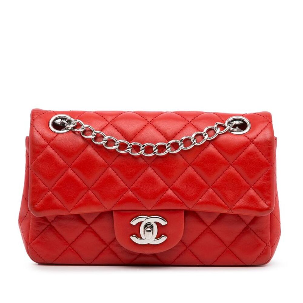 Chanel New Mini Rectangular Classic Lambskin Sing… - image 1